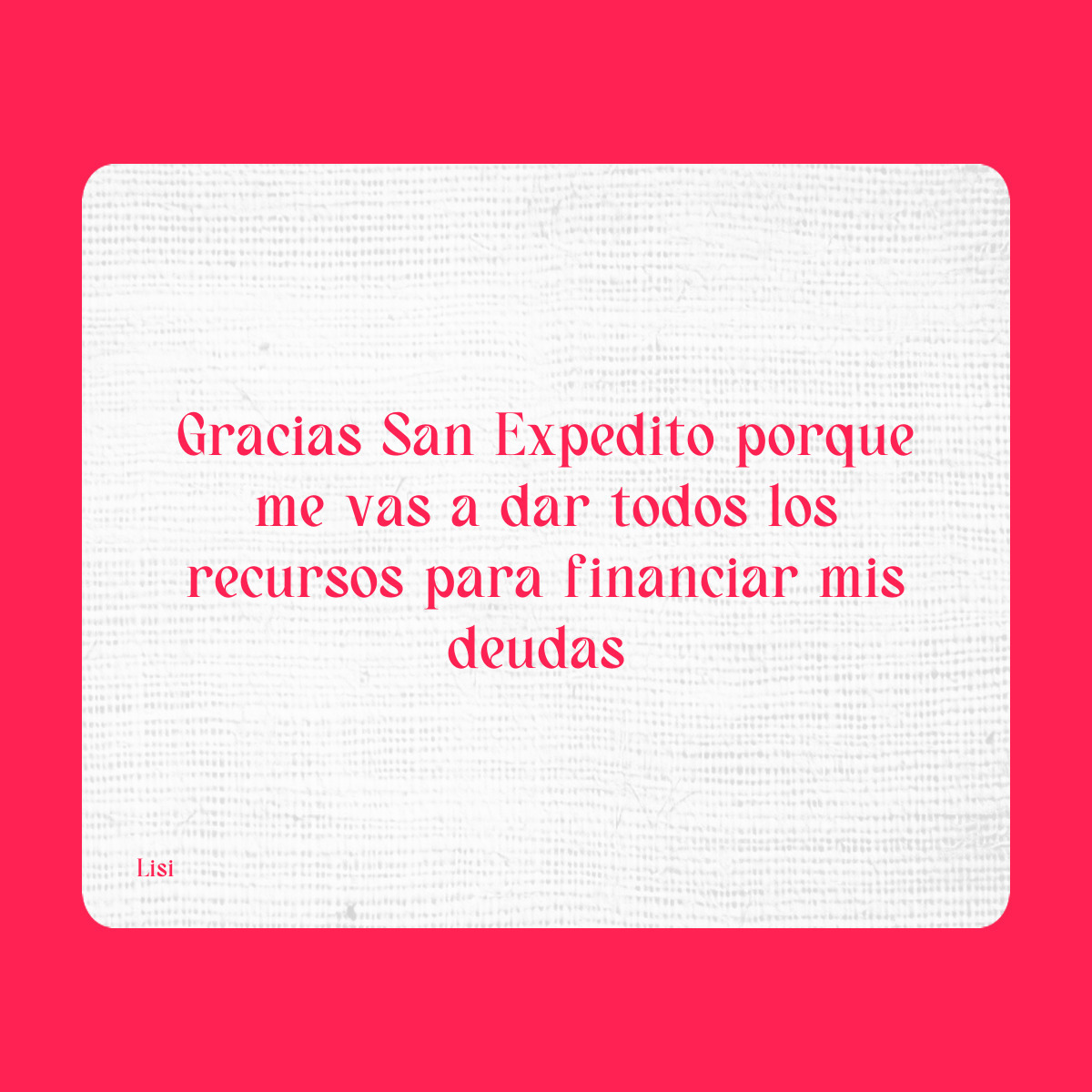 Agradecimiento a San Expedito