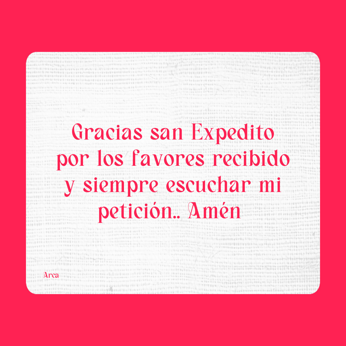 Agradecimiento a San Expedito