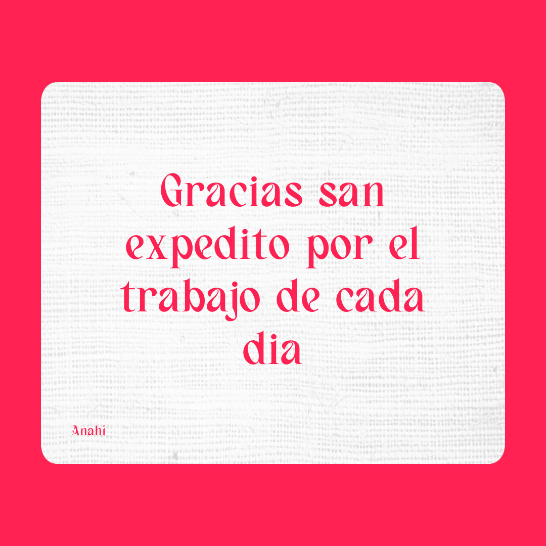 Agradecimiento a San Expedito