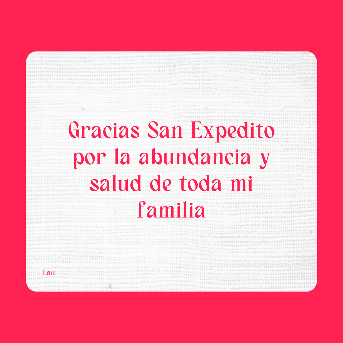 Agradecimiento a San Expedito